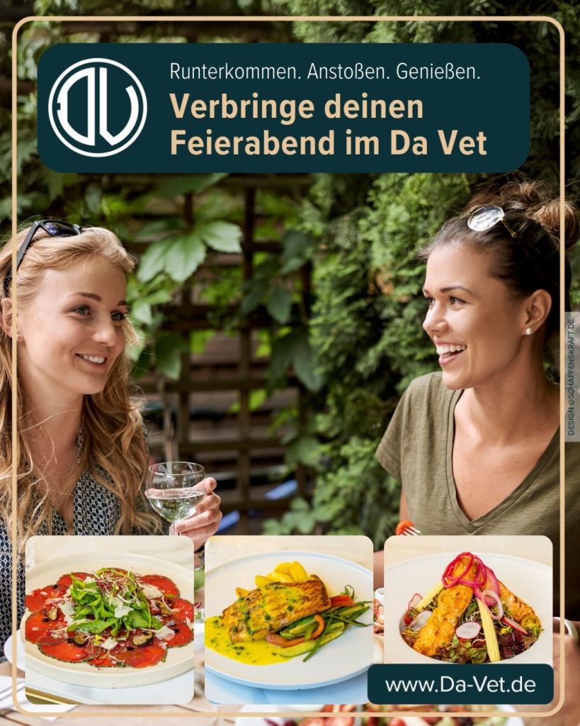 Runterkommen. Anstoßen. Genießen. Verbringe deinen Feierabend im Da Vet